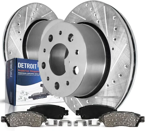 Miniatura 22 de Detroit Axle - Pastillas de freno de pinza de disco delantera izquierda para Impala Monte Carlo LeSabre Riviera DeVille Intrigue Bonneville - Juego