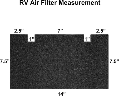 Miniatura 2 de Tatuo Paquete de 4 filtros de aire de repuesto para acondicionador de aire acondicionado de caravana de 14 x 7.5 pulgadas, compatible con filtros