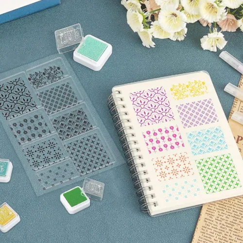 Miniatura 6 de ORIGACH Patrón de fondo Sellos transparentes para hacer tarjetas DIY Scrapbooking álbum de fotos decoración