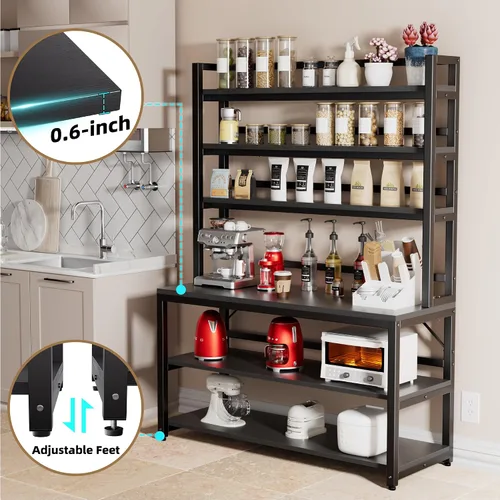 Miniatura 5 de Aquzee Estante grande para panaderos para cocinas, 47 pulgadas de ancho
