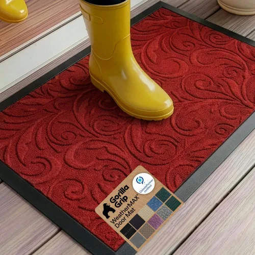 Miniatura 105 de Gorilla Grip - Tapete WeatherMax todoterreno 100% impermeable, caucho natural, resistente a manchas y decoloración, perfil bajo, interior y Grafito