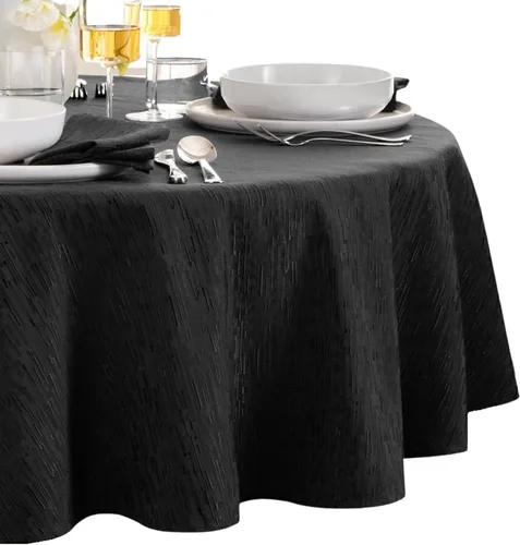 Miniatura 14 de Elrene Home Fashions - Mantel Continental de textura sólida resistente al agua, manchas y arrugas, 70 pulgadas, redondo, color gris pardo