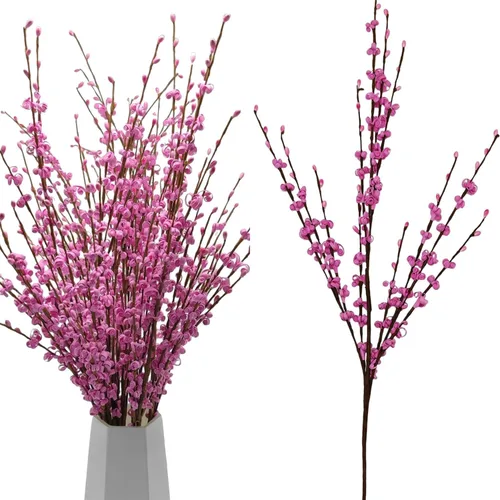 Miniatura 26 de Wootkey 10 Piezas Flores Artificiales de Jazmín de 29.5" de Largo Flores Falsas Ramas Secas para el Día de la Madre Hogar Oficina Bricolaje Arte