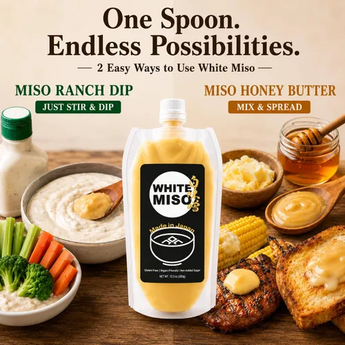 Miniatura 7 de Tubo de pasta de miso blanco – Shiro Miso japonés dulce, refuerzo suave de Umami para sopa, salsa, aderezo y adobo, sin gluten, fabricado en Japón