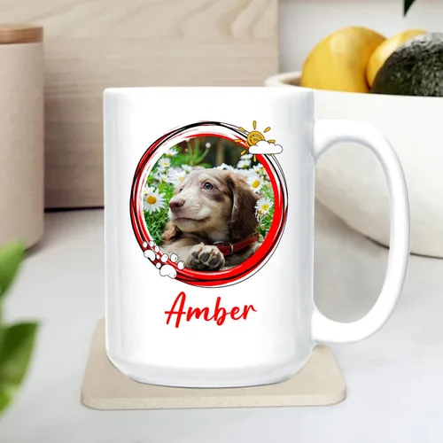 Miniatura 3 de Taza de café con nombre personalizado "Best Dog Mom Ever", regalo para mamá, mamá, madre, amante de los perros, taza de cerámica blanca Taza blanca