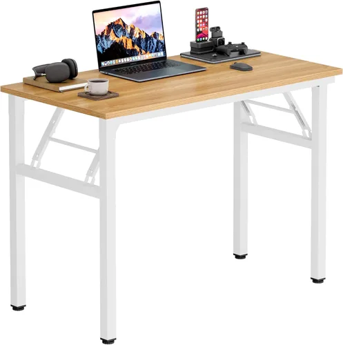 Miniatura 45 de Need AC5AW - Escritorio pequeño plegable, resistente y robusto para computadora, oficina en casa, dormitorios y espacios pequeños, no requiere Roble