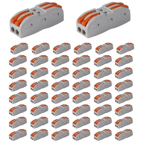 Miniatura 8 de 50 conectores de cable de palanca, conductores SPL-1, conectores compactos, conectores de palanca, tuercas, terminales eléctricos para cable blando