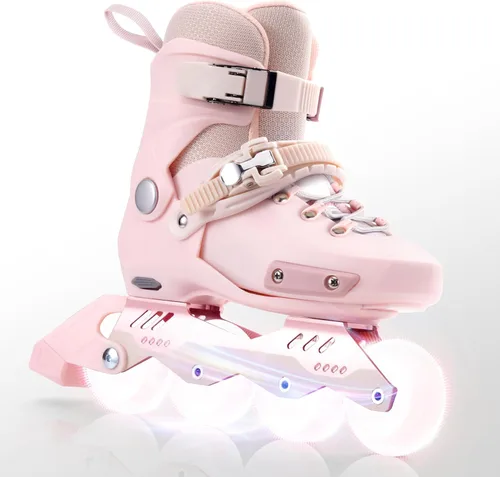 SWAY Patines en línea ajustables para niños, adolescentes y adultos, ruedas iluminadas de alto rendimiento, patines en línea ideales para niños y