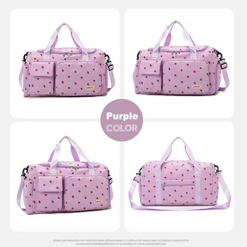 Miniatura 232 de Pequeña bolsa de gimnasio para mujer, bolsa de viaje con compartimento para zapatos