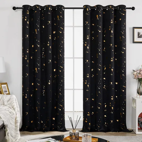 Miniatura 42 de Deconovo Cortinas opacas, 2 paneles, 52 x 72 pulgadas, cortinas con aislamiento térmico para oscurecer la habitación, con ojales para dormitorio