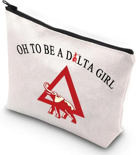 Miniatura 9 de G2TUP Elephant 1913 Sorority Makeup Bag Oh To Be A Girl Cosmetic Pouch with Zippered Pocket for Women Girls (19 New TG)