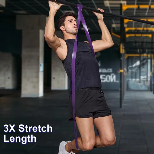 Miniatura 4 de Juego de bandas de asistencia para dominadas 5 LBS - 230 LBS, bandas largas de resistencia para dominadas y entrenamiento, bandas de gimnasio