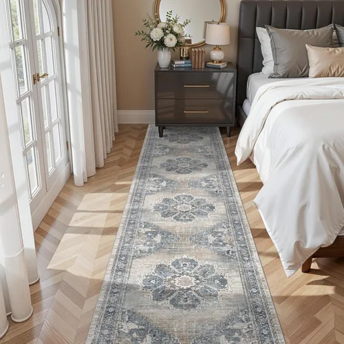 Miniatura 9 de YOUFORTONG Alfombras Corredoras de 2x10 para Pasillos, Alfombra de Cocina Suave, Alfombra Corredera Antideslizante con Respaldo de Goma para Baño