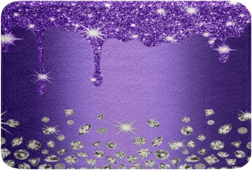 Miniatura 24 de Feelyou Alfombras de baño con lazo coquette de 16 x 24 pulgadas, tapetes de baño Leopared con lazos para niños, adolescentes y adultos con purpurina