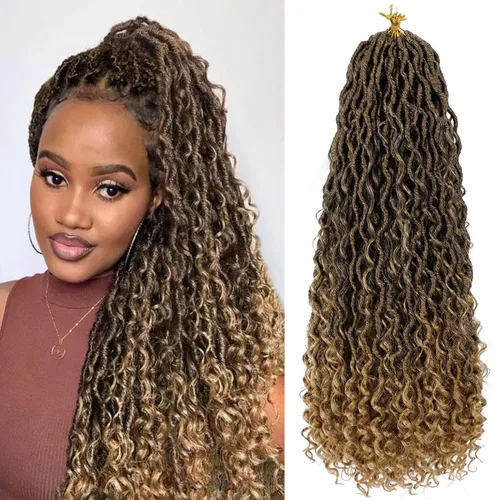 Miniatura 7 de Goddess Locs - Cabello de ganchillo de 8 pulgadas, 6 paquetes de rastas sintéticas de cabello de ganchillo para mujeres negras, cabello suave 1b