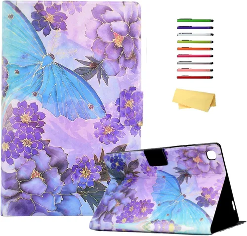 Funda para Samsung Galaxy Tab A7 Lite de 8.7 pulgadas modelo 2021 (SM-T220/T225/T227), soporte de visión multiángulo, cartera delgada con bolsillos