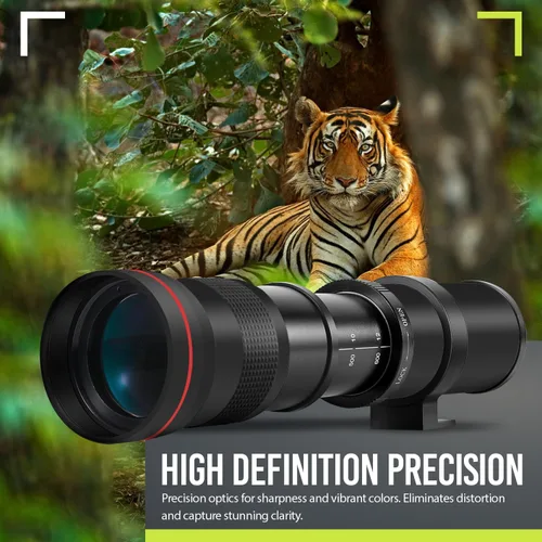 Miniatura 5 de BM Lente de Zoom Telefoto Manual HD de 420-800mm de Alta Potencia Compatible con Canon EOS 80D, EOS 90D, Rebel T3, T3i, T5, T5i, T6i, T6s, T7, T7I