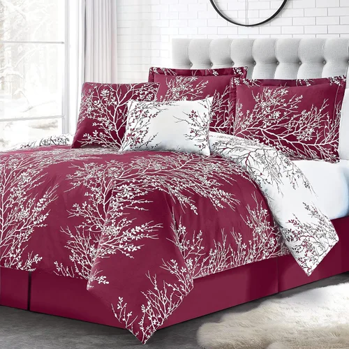 Miniatura 2 de Spirit Linen - Juego de ropa de cama tamaño Queen en una bolsa, juego de 6 piezas de ropa de cama reversible extragrande con fundas a juego y falda