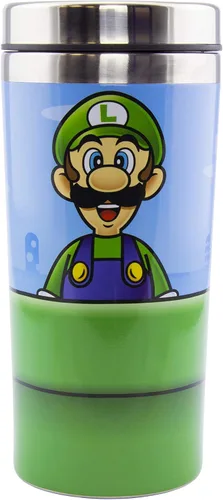 Miniatura 2 de Paladone Super Mario Warp Pipe - Taza de viaje de acero inoxidable de 15.2 fl oz, con licencia oficial de Nintendo