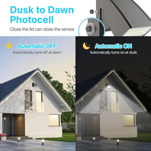 Miniatura 7 de HYPERLITE Paquete de Pared LED 40W: 5000K ETL Listado con Fotocélula de Anochecer al Amanecer Iluminación de Seguridad Comercial - Luz de Pared