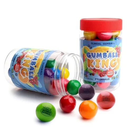 Miniatura 7 de Gumballs in Jar - Berry Blots Gumballs - Goma de mascar grande de 1 pulgada - Gomas de mascar grandes con sabor a fruta para niños de 9 onzas - Goma