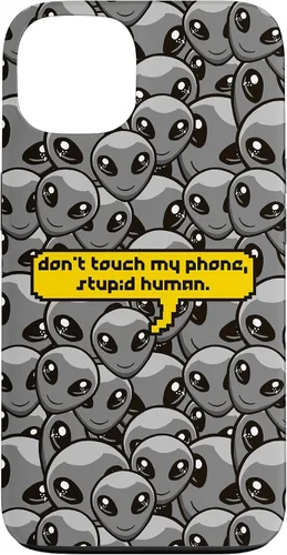 Miniatura 7 de Funda para iPhone 13 Pro Alien Dont Touch My Phone Stupid Human Funny Space Lover Case