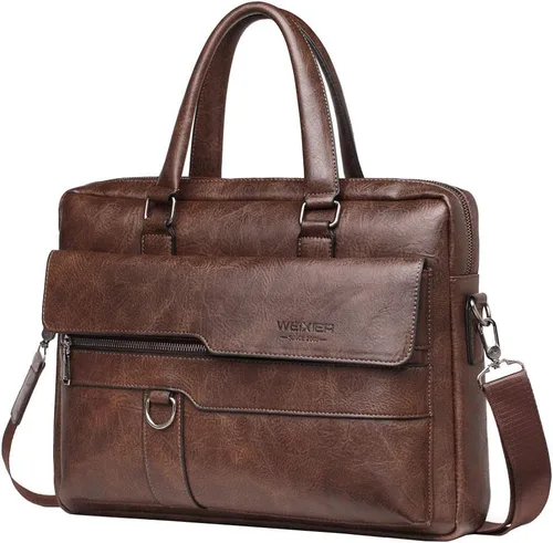 Hebetag Bolso bandolera de cuero pequeño para hombres y mujeres, para viajes al aire libre, negocios
