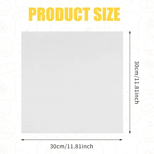 Miniatura 2 de 100 hojas de papel deli de 12 x 12 pulgadas, hojas de papel encerado sin blanquear para alimentos, papel de envoltura resistente a la grasa