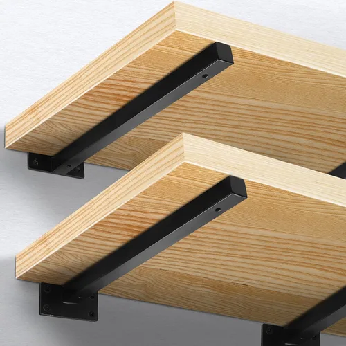 Miniatura 8 de Soportes de estante flotantes de 8 pulgadas, resistentes, soportes de estantería cuadrados, soportes flotantes de metal, soportes de montaje