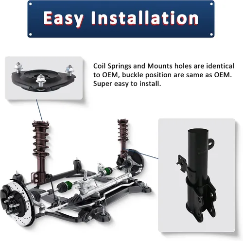 Miniatura 5 de MOSTPLUS Juego de par delantero completo de puntales rápidos 172210 172209 compatibles con Pontiac Torren 2006 2005-2006 Chevrolet Equinox