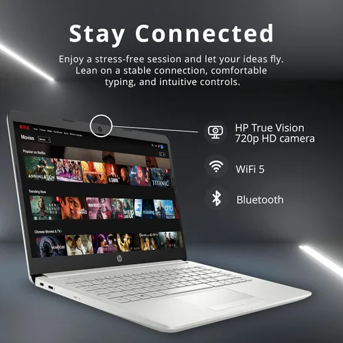 Miniatura 4 de HP Stream Laptop HD de 14 pulgadas, procesador Intel Celeron N4120, 8 GB de RAM, 128 GB eMMC, gráficos Intel UHD, cámara web 720p, WiFi, HDMI