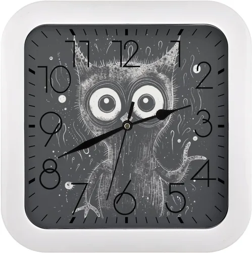 Miniatura 18 de 10" Square Modern Wall Clock,Ancient Egypt Print Kitchen Clocks Wall Battery Operated,Silent Non Ticking Unique Funny Cute Wall Clock for Living