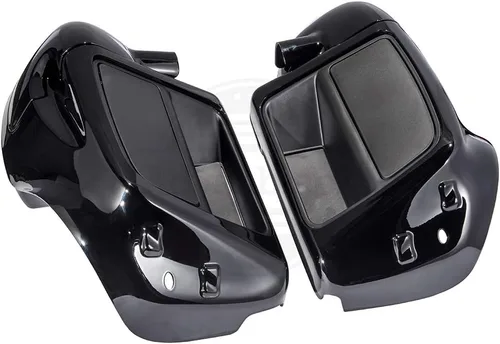 Miniatura 9 de Moto Onfire Guantera de carenados de pierna inferior para Harley Touring 2014+, Vivid Black Lowers calentadores de pies, Negro (Vivid Black)