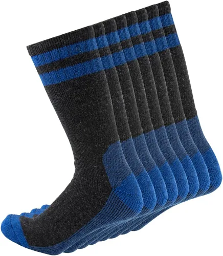 CEREBRO Calcetines de lana merino para hombre calcetines acolchados a media pantorrilla que absorben la humedad calcetines de senderismo para hombre