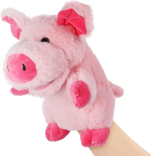 Miniatura 10 de Marionetas de mano de animales de 11 pulgadas, tortuga marina de peluche, dinosaurios, juguetes de marionetas de mano, juguetes de juguete