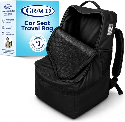 Bolsa de viaje acolchada para asiento de coche y mochila portabebés de Graco, mochila grande y duradera para asientos de coche y asientos elevados,