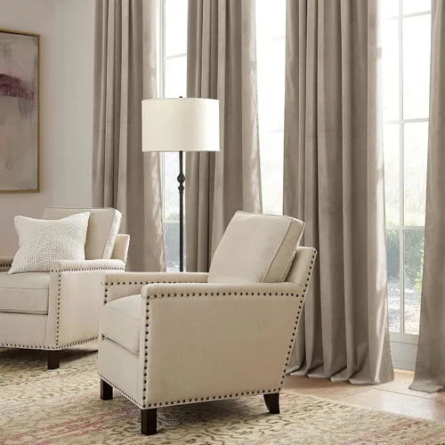 Miniatura 5 de RYB HOME - Cortinas de terciopelo beige camel, oscurece habitación, múltiples opciones de montaje, fondo de felpa resistente, para dormitorio