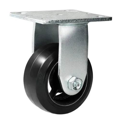 Miniatura 18 de Ruedas industriales de 5 x 2 pulgadas, rueda de goma en hierro fundido, juego de 4 ruedas resistentes con capacidad de hasta 1800 libras