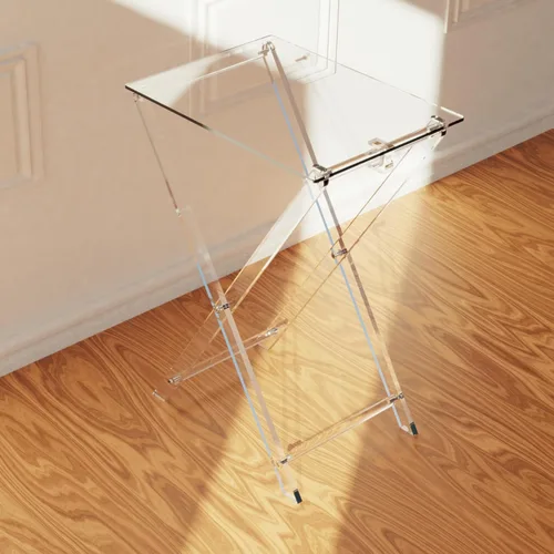 Miniatura 2 de Bandeja de TV grande de acrílico plegable, mesa auxiliar plegable, mesa auxiliar moderna para escritorio pequeño, mesa auxiliar para sala de estar