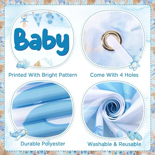 Miniatura 6 de Cartel de bienvenida a casa para bebé niño con texto en inglés "It's a Boy", decoración de baby shower, decoración de patio para niños, revelación
