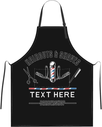 Miniatura 33 de Delantal de barbería personalizado para hombres, delantal de peluquería personalizado con bolsillos, delantal ajustable personalizado para peluquería