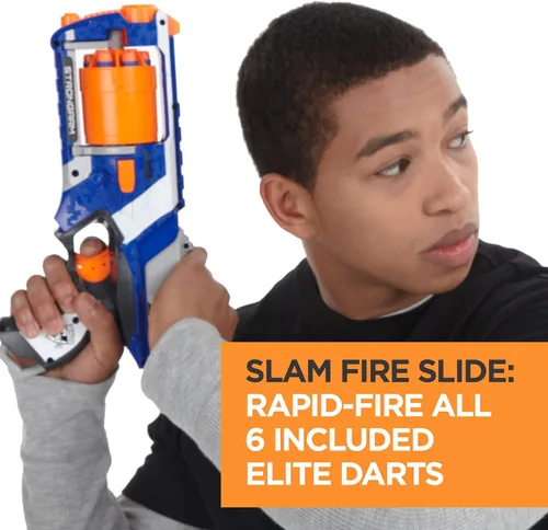 Miniatura 7 de Nerf N Strike Elite Strongarm Blaster de Juguete con Barril Rotatorio (Exclusivo de Amazon)