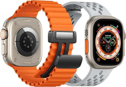 Miniatura 25 de Correa deportiva magnética antisudor para Apple Watch, correas de silicona impermeable y transpirable. Para compatible con iWatch Ultra SE Series