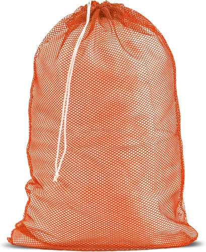 Miniatura 12 de Bolsa de lavandería de malla XL de Handy Laundry - Duradera, lavable a máquina con cierre de cordón seguro - Perfecta para dormitorios Negro