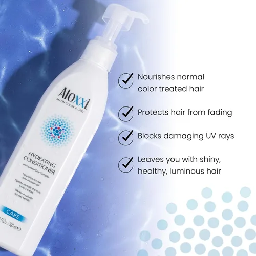 Miniatura 4 de ALOXXI Acondicionador protector de color hidratante para cabello teñido con queratina, jojoba y aceites de oliva, nutre y repara, 33.8 onzas líquidas