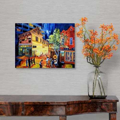 Miniatura 4 de Frenchmen Street New Orleans - Lienzo decorativo para pared, obra de arte musical