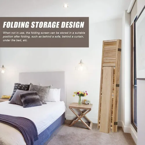 Miniatura 5 de Divisores de habitación y pantallas plegables de privacidad, 4 paneles de 69 pulgadas de alto, divisor de separación de habitación portátil con 3