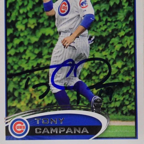 Miniatura 3 de Chicago Cubs Tony Campana Signed 2012 Topps Autograph Card #580 TOUGH 106