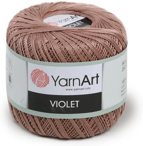 Miniatura 29 de Yarn Art - 1 madeja YarnArt Violet, 100 hilos de hilo de algodón mercerizado, hilo de ganchillo para tejer a mano, bordado y manualidades