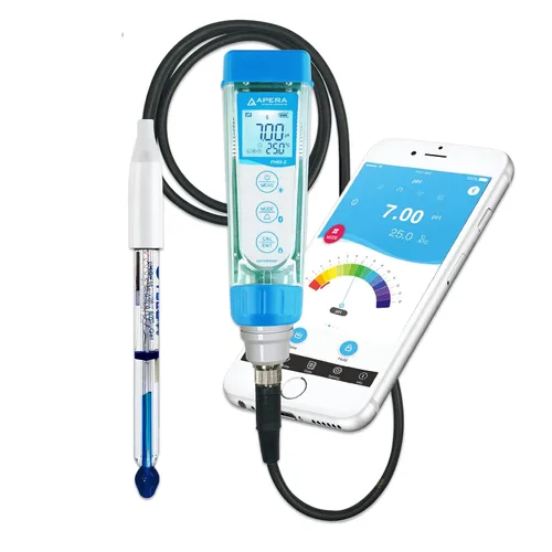 Miniatura 10 de Apera Instruments PH60Z-MS Kit de Probador de Medidor de pH Inteligente Portátil con Electrodo de pH Semi-Micro LabSen 246-5 ATC para Medición de pH